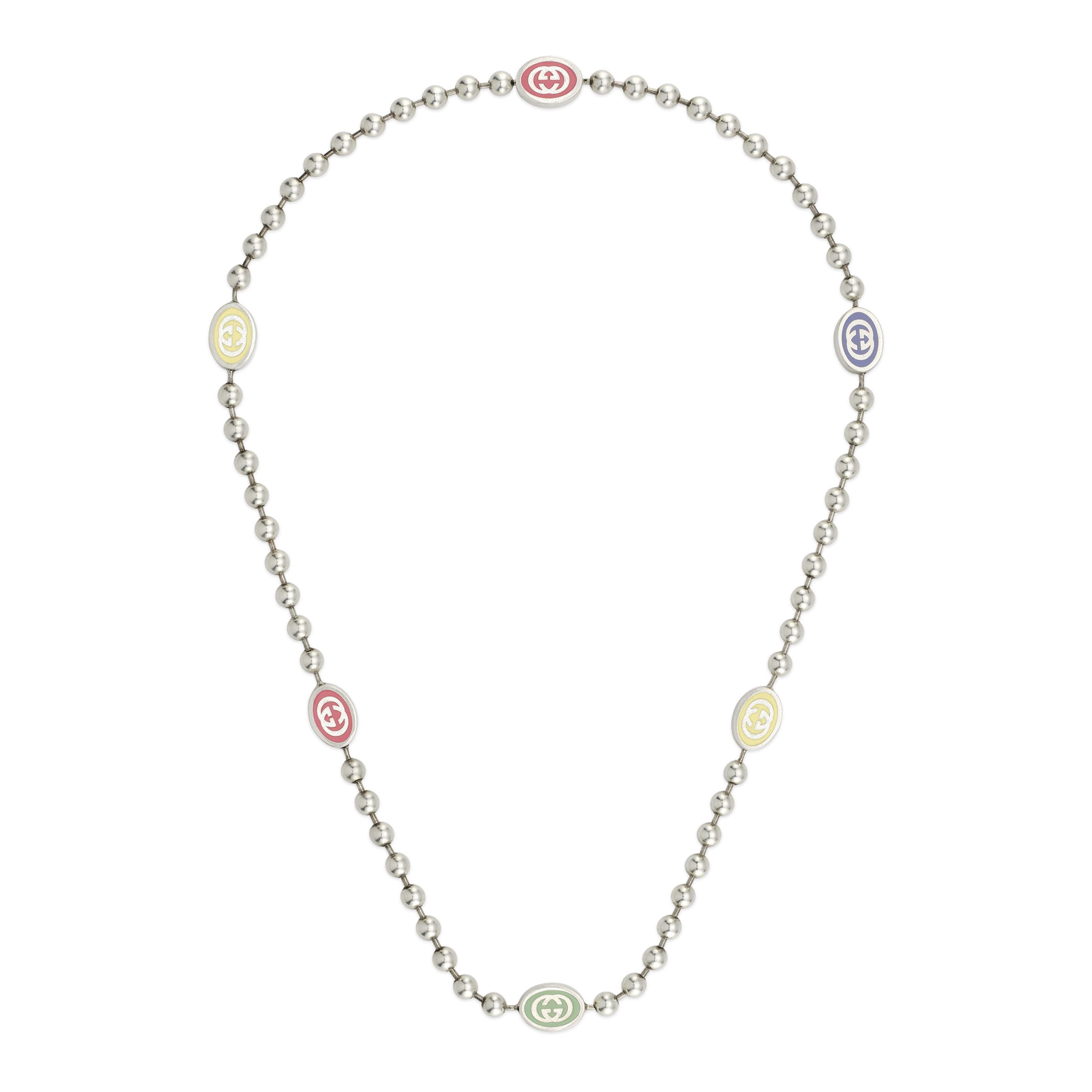 Gucci Silver Interlocking G Necklace