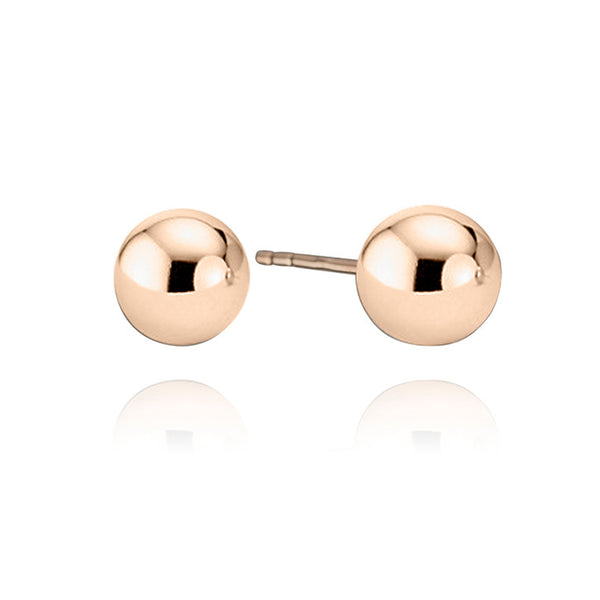 14k Rose Gold Petite Ball Studs