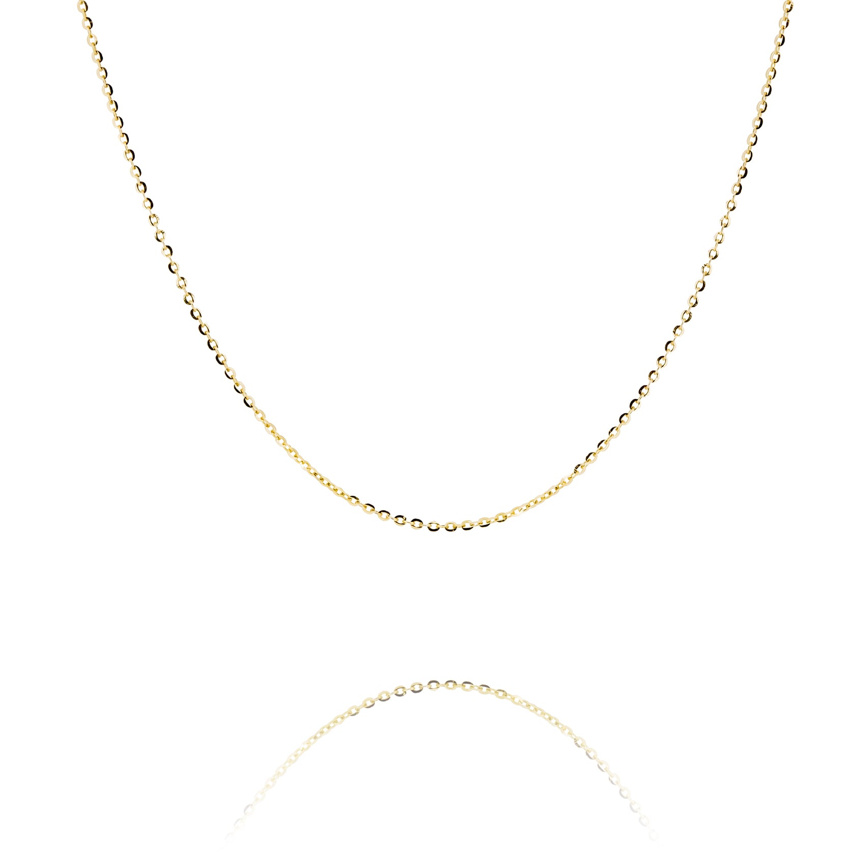 14k Yellow Gold 18" Thin Shimmer Chain